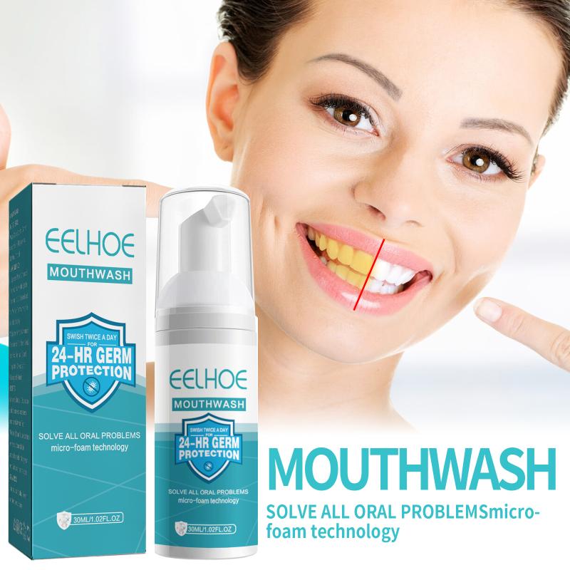 Eelhoe Teeth Cleaning Mousse Anti Bore Teeth Yellow Teeth Cleaning Stains Gum Freshness Breath Pressure Cleaning Teeth