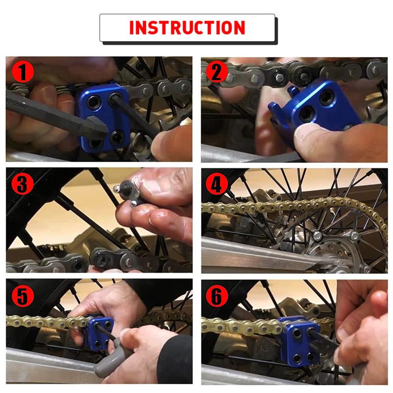 Precise Blue Press Chain Tool Aluminum Press Chain Tool 520 525 530 Sideplate Motorcycle ATV Dirt Bike