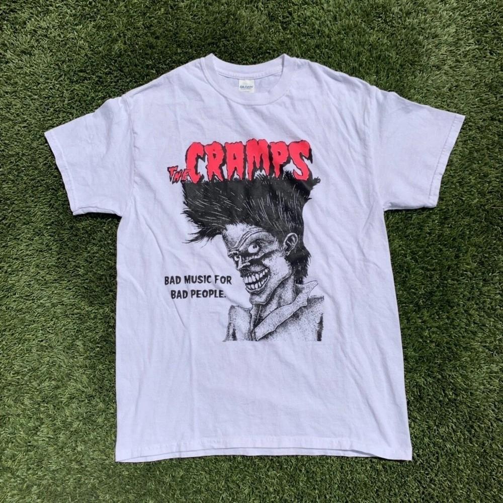 Vintage THE CRAMPS Band Bad Music For Bad People S to 5XL Shirt ZL413 XL