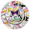 50 Sanrio Waterproof Stickers: Cute Cartoon KT Cat & Kuromi for Notebook Decoration