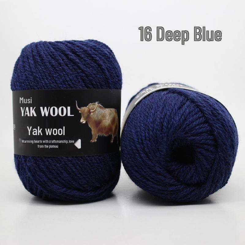 Hand-Knitted Medium-Thick Yak Wool Yarn for Scarves, Hats, Coats, Vests, and Sweaters