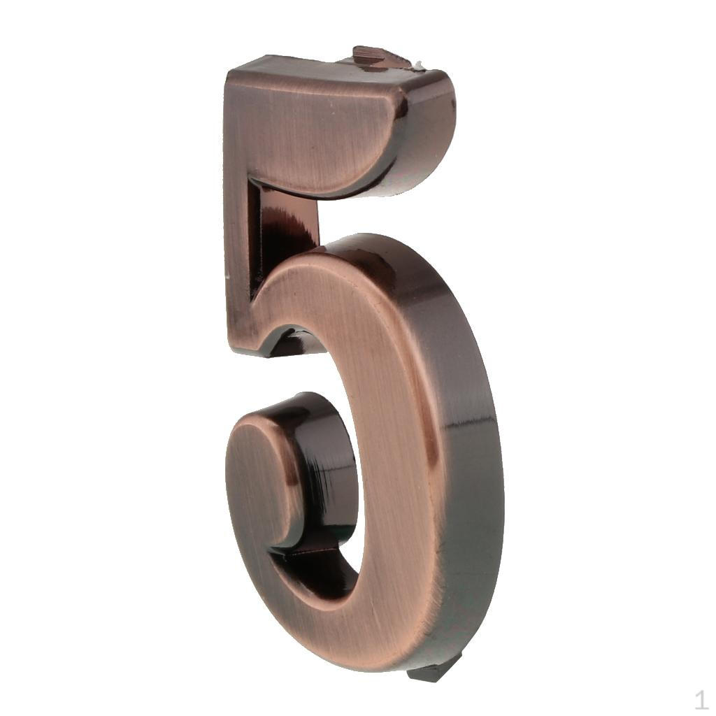 6pcs Plastic House Door Number Sign Plaque DIY Digit To 6