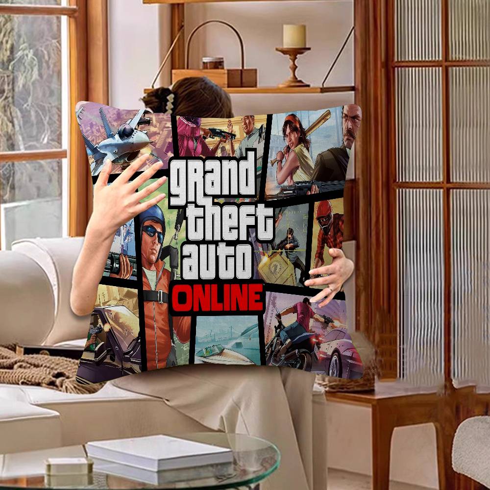 GTA 5 Pillowcase Toon Gift Cushion Cover Bedroom Home Sofa Chair Seat Decor Pillow Case