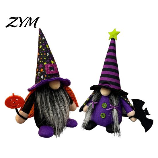 Hand Sewn Holiday Collectibles Halloween Gnome Decoration, Witch Swedish Tomte Ornament, Plush Tiered Tray Seasonal Displays Scandinavian Elf