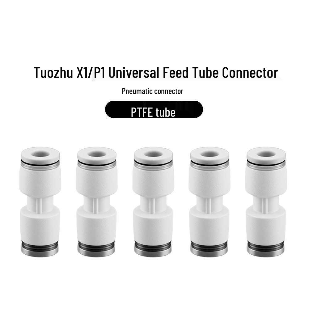 Bambu Lab 3D Printer Teflon Filament Tube Connector for AMS Feeder 2 PE Connectors