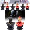 Atemberaubendes 16cm Eisen Schwarzer Panther Halbfigurenmodell Perfekt für Schreibtischdekoration Geschenke
