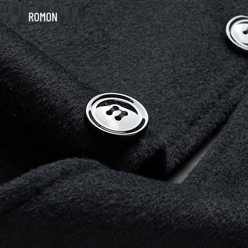 Luomeng Men's Merino Wool Blend Mid-length Overcoat