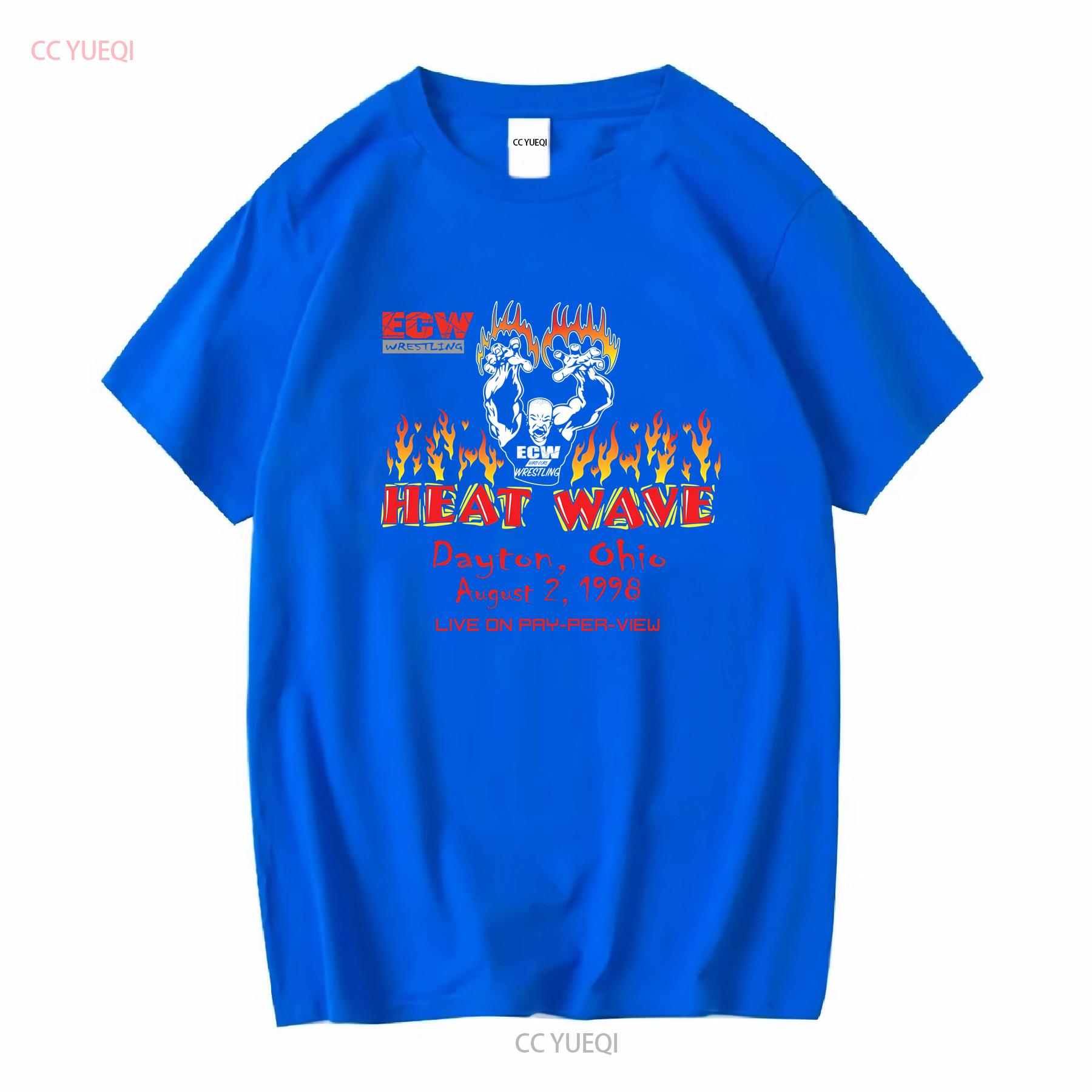 ECW Heatwave 1998 T Shirt vintage Washed Stretched graphic Stylish Versatile Slightly Casual homme streetwear Unisex S