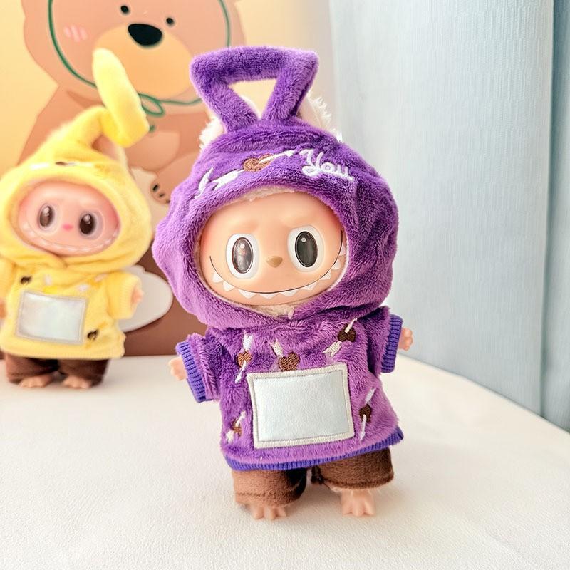 

Labubu Doll Clothes Penguin Shark Bee Dinosaur Onesie - Cute Animal Jumpsuit for 17cm Pullip Blythe OB11 BJD No Dolls