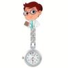 Cartoon Male Doctor Nurse Watch Night Light Needle Smiling Face Character Pocket Watch Men's and Women's Hanging Watch Watch