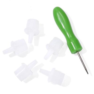 Universal Eyelash Glue Bottle Blocking Needle Replacement Extension Mouth Head Special Flumat Carpet Rug Cap Opener Makeup Tool, 5 Pieces