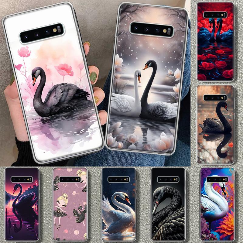 Black Swan Noble Phone Case Cover for Samsung Galaxy S26 S25 Edge S24 S23 Ultra S22 Plus S21 FE S20 + Art Customized Fundas Gala