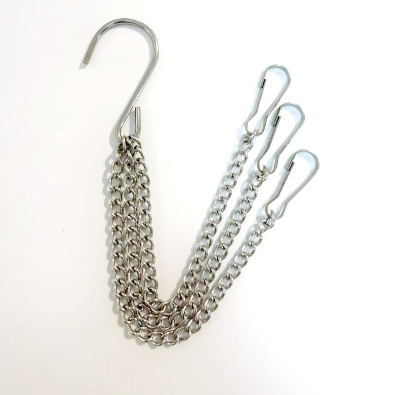 Тройная цепь из нержавеющей стали 304 для подвешивания корзин с цветочными горшками