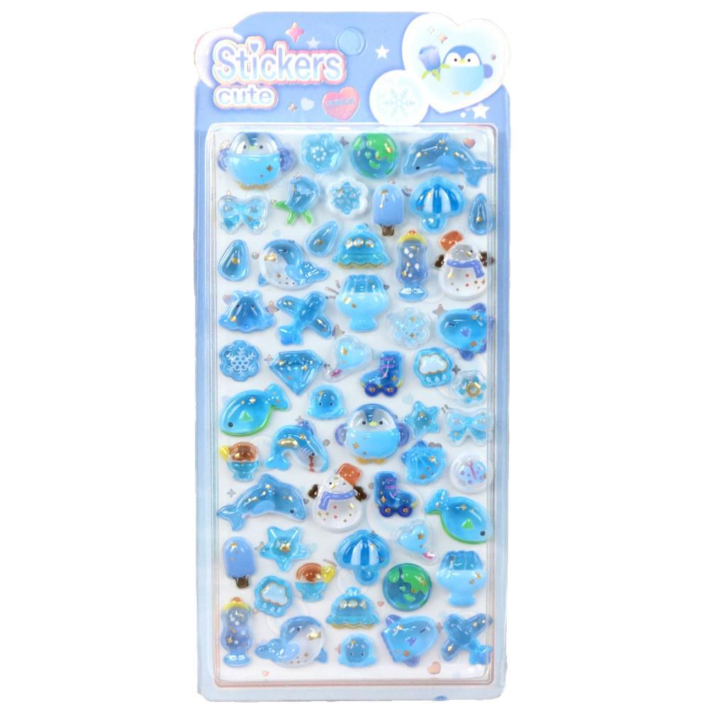 3D Cartoon Crystal Bubble Stickers for Kids - Fun and Cute Decorative Embossed Stickers Gift