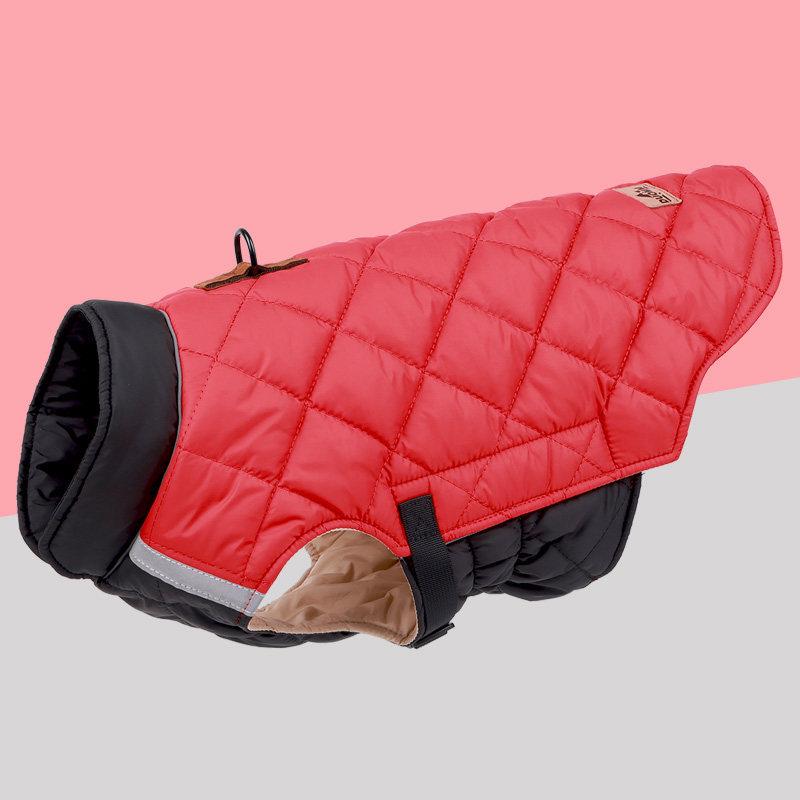 Autumn/Winter Warm Dog Coat with Leash Buckle - Fits Medium/Large Dogs: Shiba Inu, Border Collie, Corgi