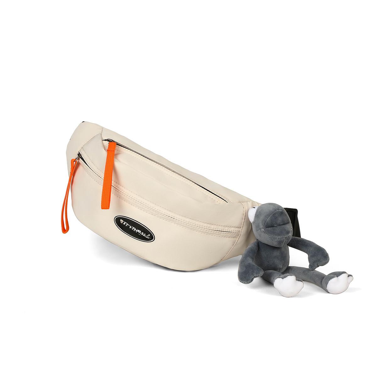 

Women s Bag Crossbody Bag Women s Chest Bag Shoulder Bag Back Canvas Bag Student Dumpling Bag Sports Style белый