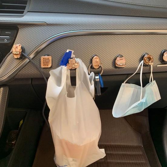 Piękny hak do organizera wnętrza samochodu, antypoślizgowy, zdejmowany dekoracyjny