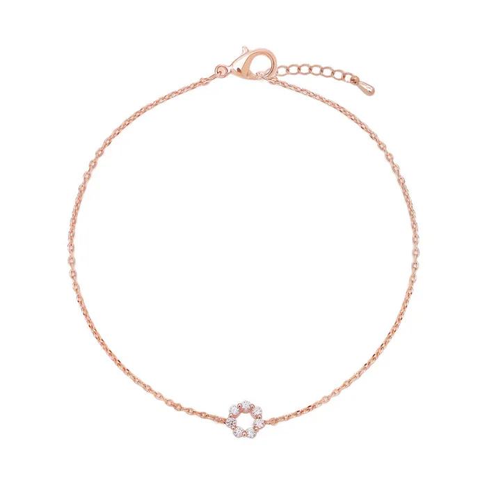 Rose Circle BL253B1223 Women's Bracelet Cubic Simple Daily Rose Gift Bracelet