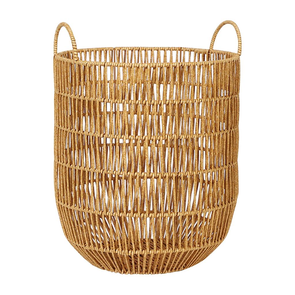 1 STÜCK Wäschekorb Schmutzwäsche Wäscheaufbewahrungskorb Holz Rattan Spielzeug Organizer Zuhause Tragbarer Kleinkram Aufbewahrungsbehälter Tumbler