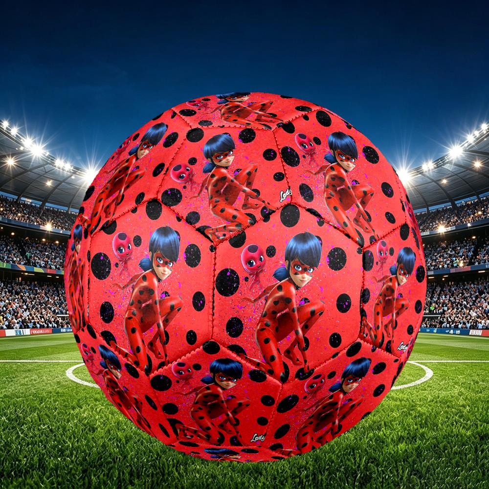 1pc Ladybug Pattern Football, Standard Size 5 Soccer Ball Stylish Sport Football for Competition Play and Training