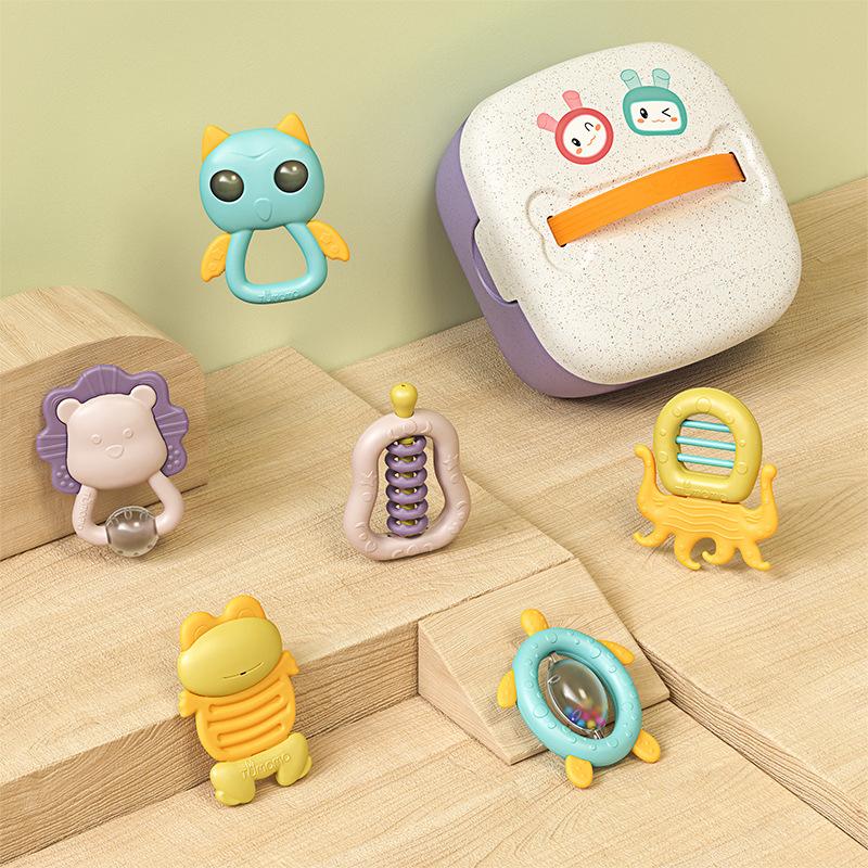 10 Pack Baby Rattle Toys with Storage Box,Infant Grab and Spin Rattles, Early Educational Toys for Newborn Baby Gifts 3, 6, 9,12 Months Girls and Boys