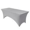4-6FT Stretch Table Cover Set: Rectangular Elastic Tablecloth for Conference, Wedding, Banquet, Cocktail Events