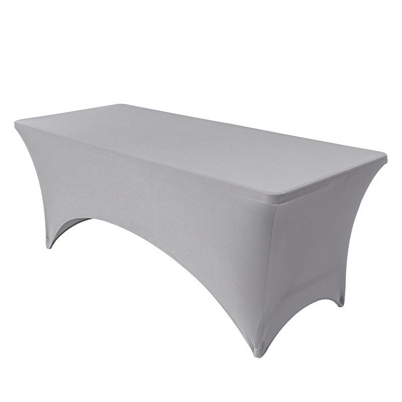 4-6FT Stretch Table Cover Set: Rectangular Elastic Tablecloth for Conference, Wedding, Banquet, Cocktail Events