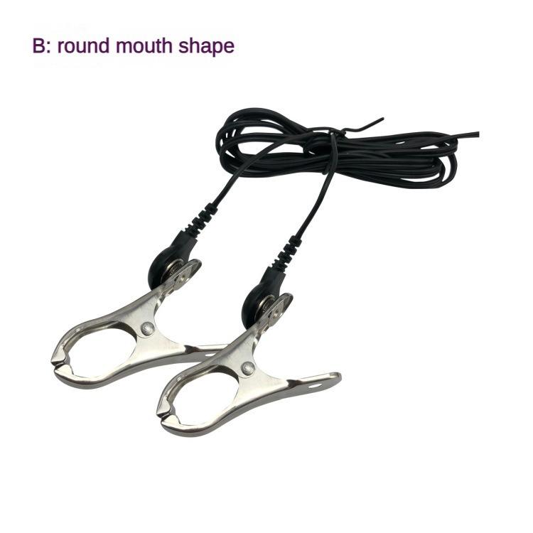 Metal Electric Shock Nipple Clip Female Nipple Stimulator Adult Toy Breast Massager Adult Games Medical Supplie SM Bondage Slave