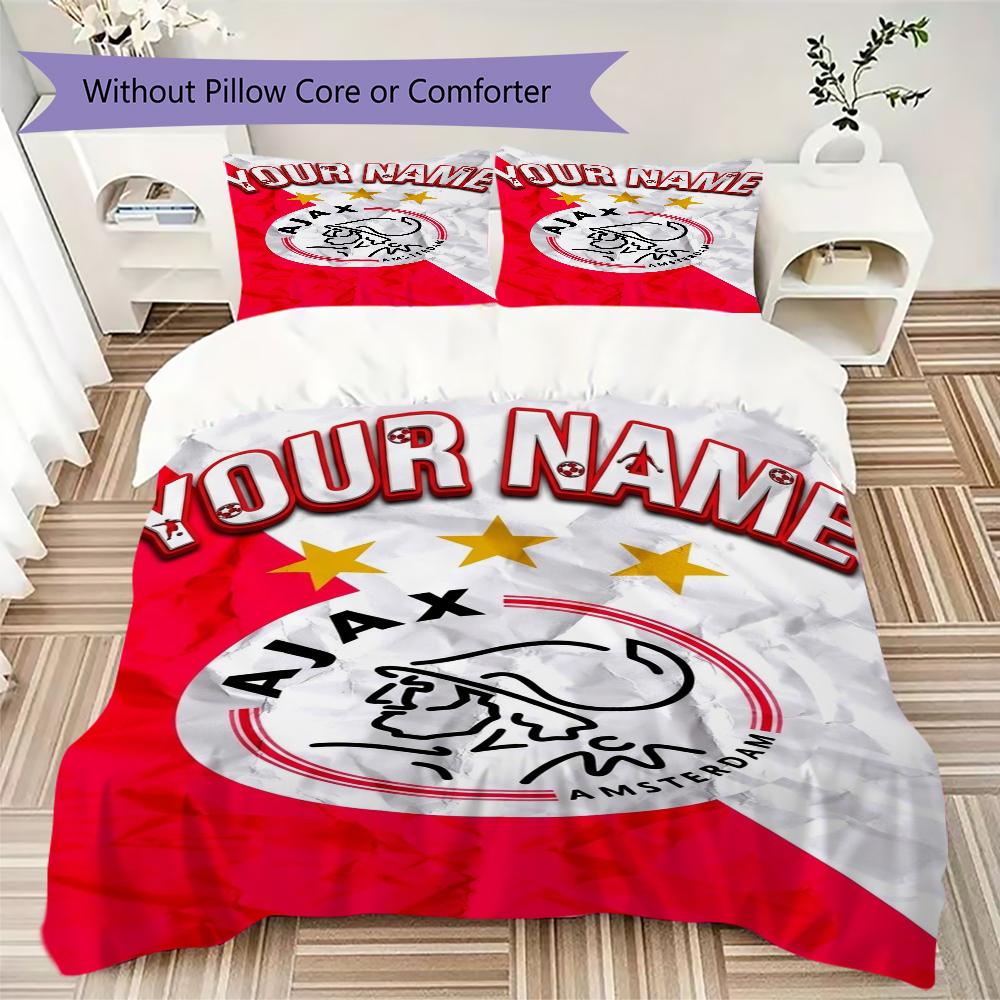 Custom Name AJAX Pattern Bedding Uilt Set Uilt Cover Pillowcase Home Decoration Birthday Gift (1*duvet Cover+2*pillowcase Without Core)