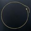 ZHUKOU Copper-Plated Gold Oval Lip Chain - Versatile O-Shaped Ripple Collar Necklace Accessory for Jewellery Making:VL729