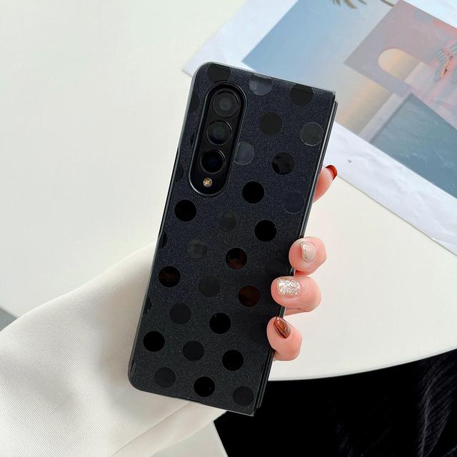 

Чехол для телефона из искусственной кожи с блестками и лазерной волной для Samsung Galaxy Z Fold 3, 5 г, жесткая задняя крышка из поликарбоната для Z Fold3 For Samsung Z Fold 3