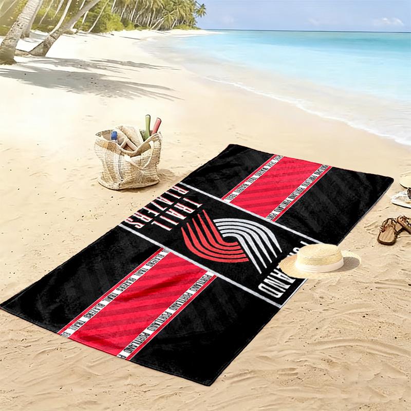 Portland Trail Blazers Print Beach Towel, Large Soft Quick Dry Towel for Beach Camping Swimming