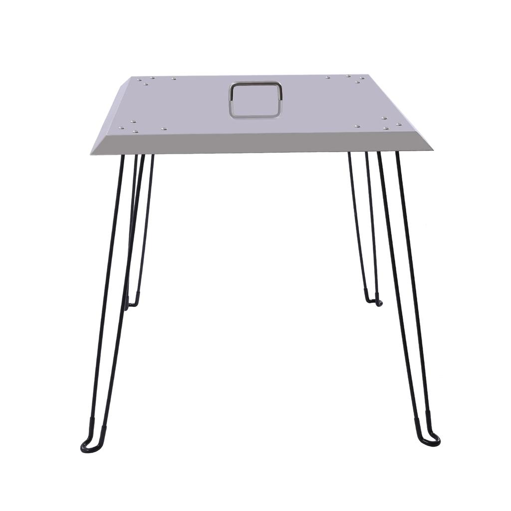 Fire Pit Heat Deflector with Foldable Legs, Adjustable Lid, Easy To Clean and Transport, Keeps Heat Efficiently for Cozy