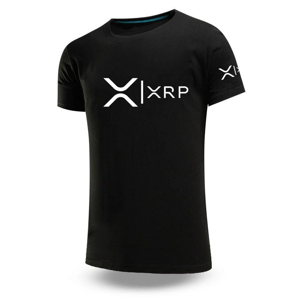 2025 Cryptocurrency Ripple Xrp New Unisexs Summer Round Neck Ordinary Short Sleeve Tshirt Printing Good Quality Comfortable Tops
