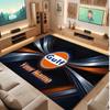 Gulf Personalized Crystal Velvet Carpet, Customized Name Text Soft Anti‑Slip Rug for Living Room Bedroom