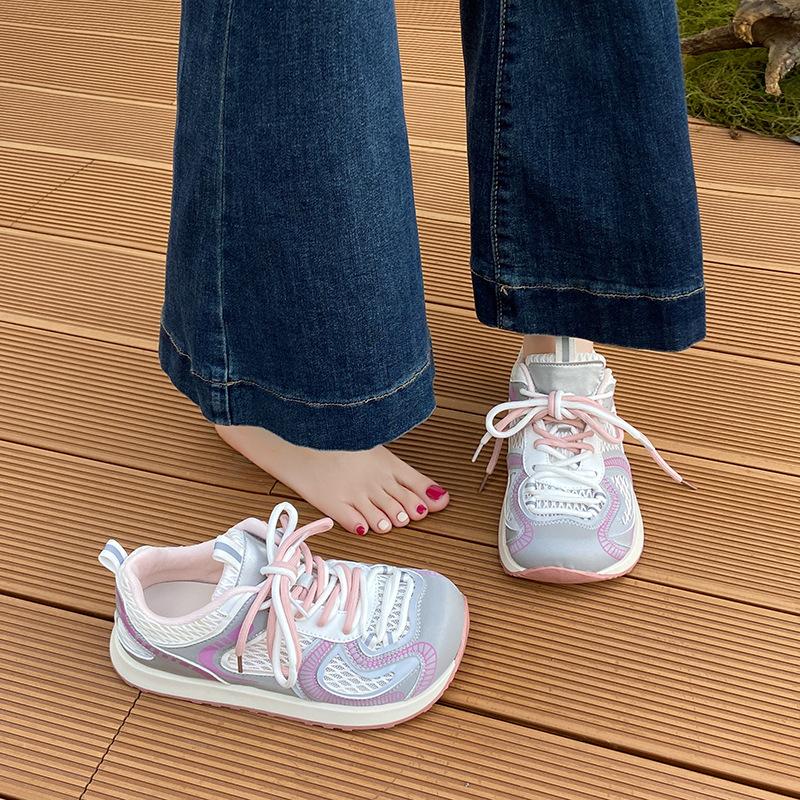 

Ремешок Папины кроссовки Летние Универсальные Одинарные Туфли Платформа Повседневные Модные Кроссовки Женская Обувь 40 розовый