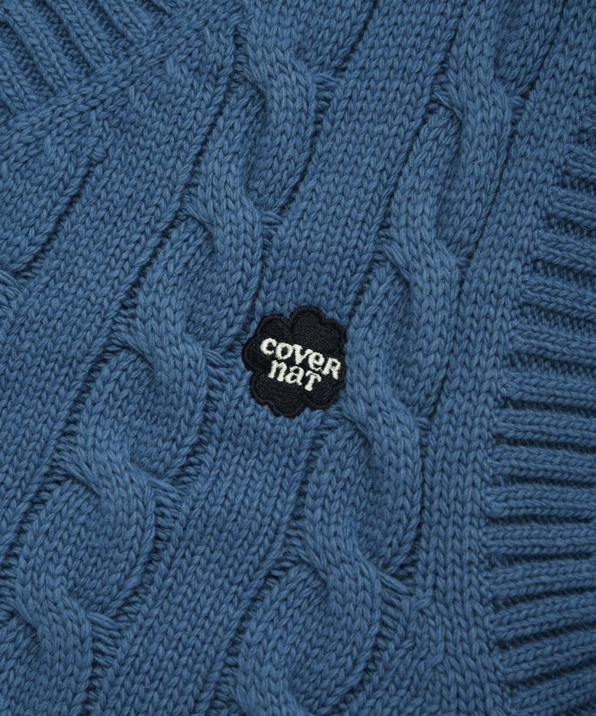 COVERNAT WOMAN Cable Knit Vest Blue