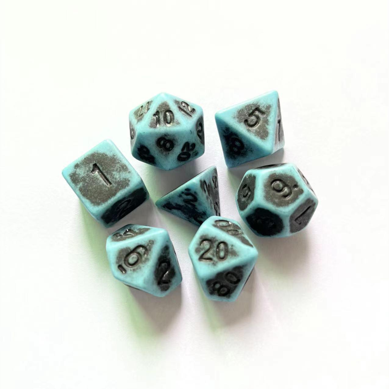 

7 шт./лот Набор цифровых кубиков D4 D6 D8 D10 D12 D20 Разноцветные многогранные кубики для развлечений, настольной игры B