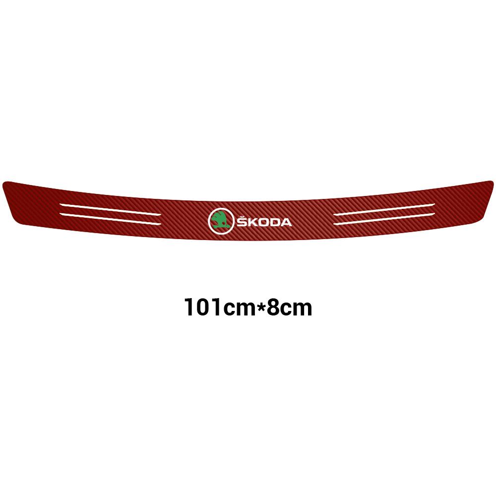 1Pcs Car-Styling Carbon Fiber Door Sills Protector Decoration stickers For Skoda Fabia Superb Rapid Karoq Kodiaq Yeti Octavia