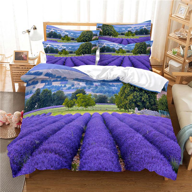 Lavender Manor Bedding Set Duvet Cover Set 3d Bedding Digital Printing Bed Linen Queen Size Bedding Set Fashion Design