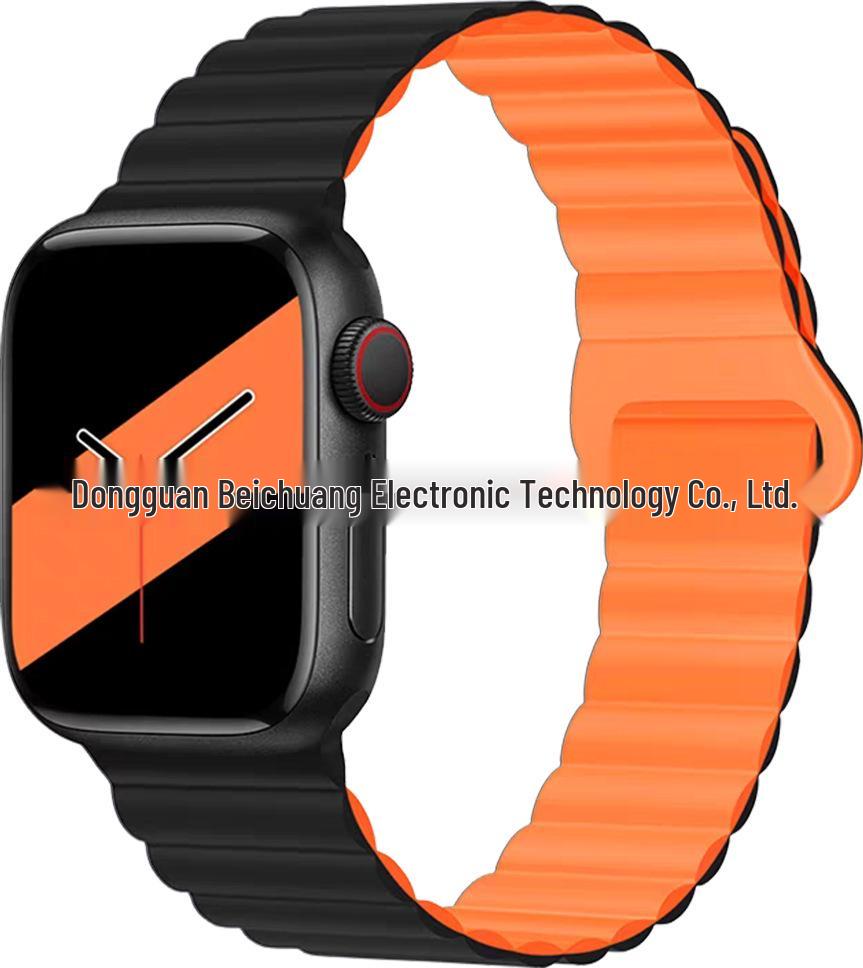 Two-Color Silicone Strap for Apple Watch 10/SE Creative S9