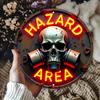 Vintage Metal Tin Sign Wall Decor Retro Neon Skull Hazard Warning Art