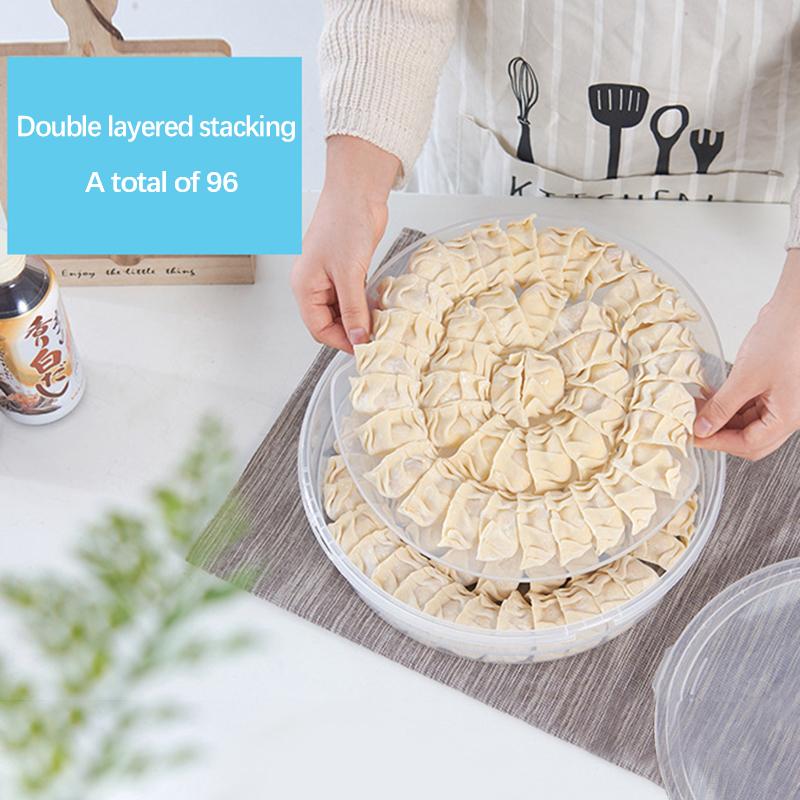 Kitchen Storage Box Refrigerator Organizer Transparent Food Containers Tray For Fruits Vegetables Meat Cake Pizza