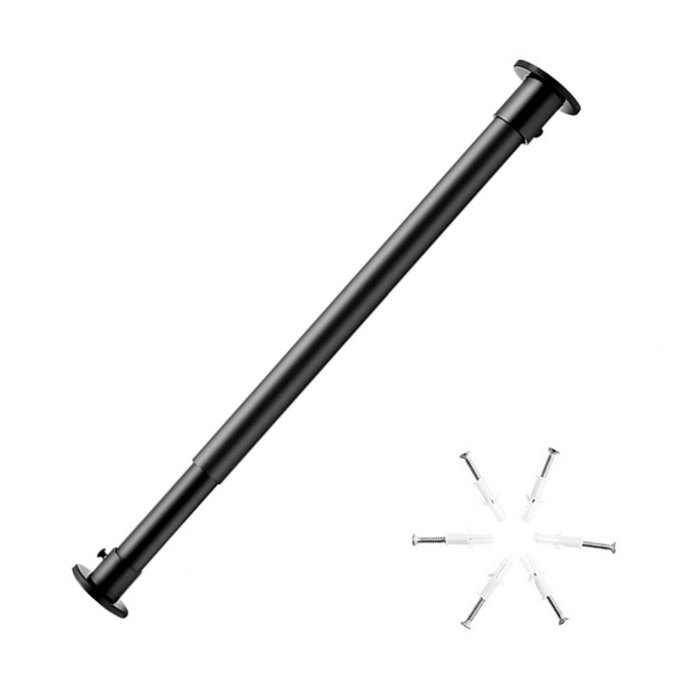 

Telescoping Curtain Rod Adjustable Stainless Steel Telescopic Curtain Rod for Room Bathroom 50-70cm Screw Mount Shower Curtain чорний