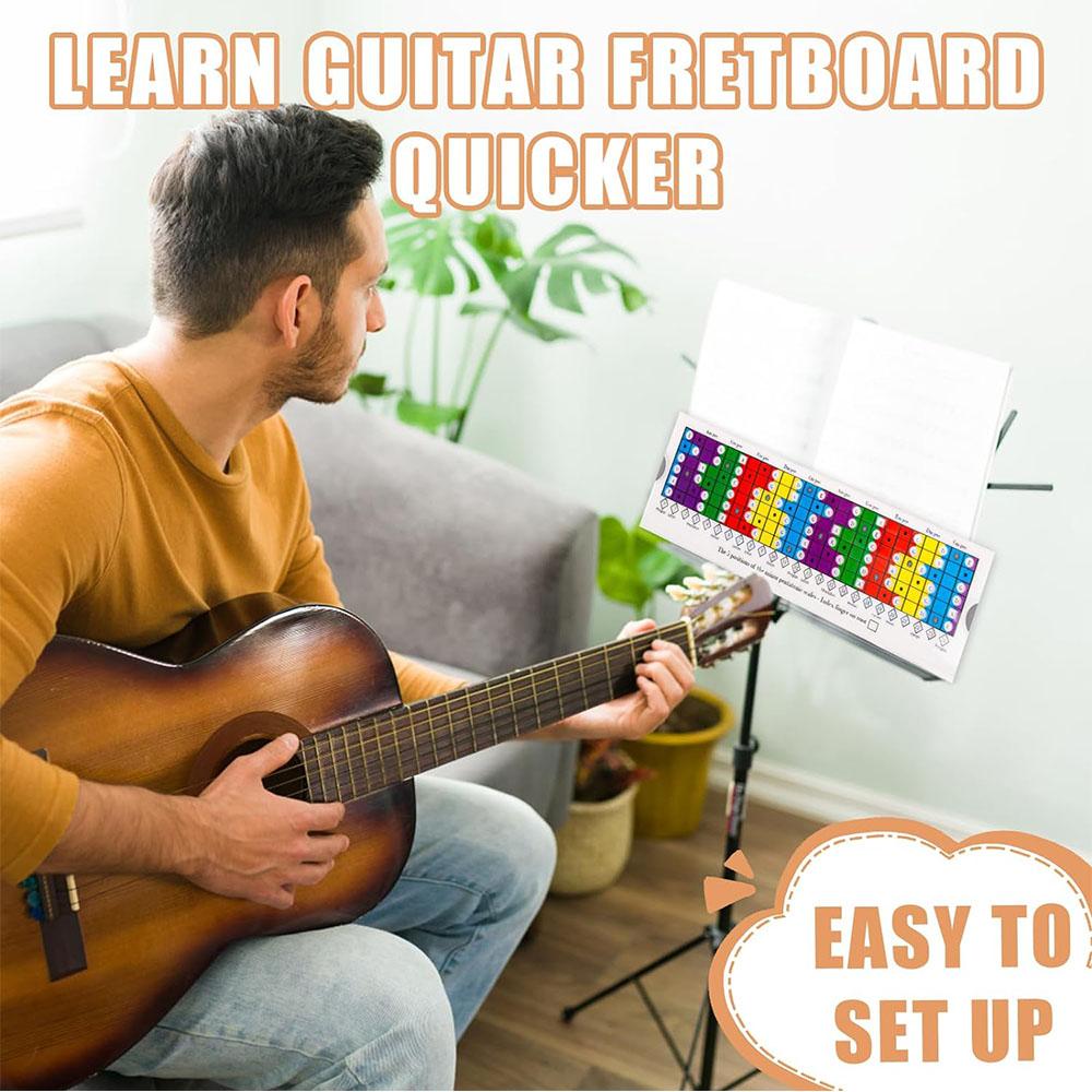 Escalas de guitarra Régua deslizante Acessórios de prática de guitarra para presente iniciante
