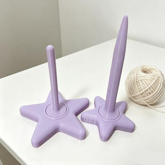3D Printed Yarn Spinner Smooth Rotating Yarn Holder Cute Star Tangle-Free Yarn Spinner for Crocheting Knitting Lovers