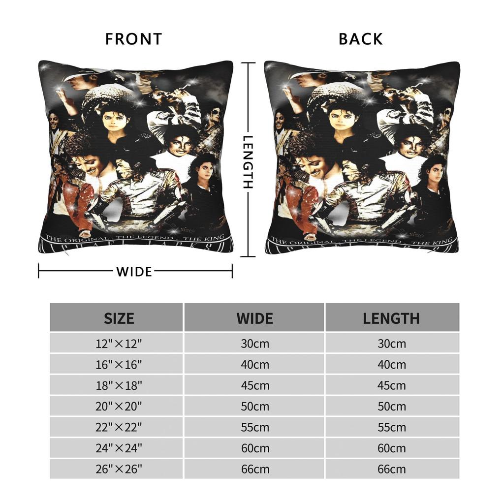 Mj King Of Pop Quadratische Kissenbezüge Kissenhülle Neuheit Polyester Dekor Kissenbezug Für Zuhause 40*40cm