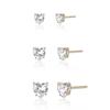LUNNE 14k Pure Heart Stone Earrings (14k Gold) #LFE43