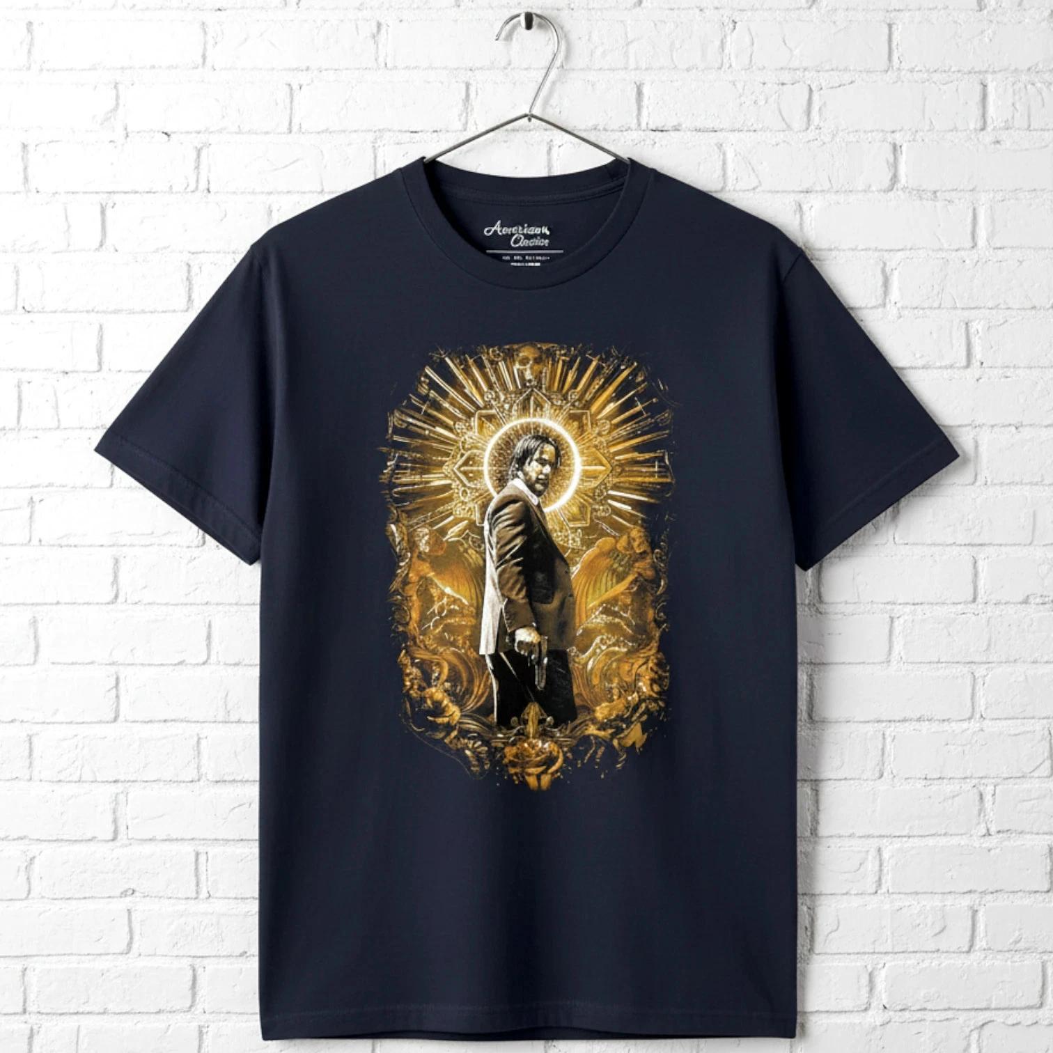 John Wick Antique Gold Halo Men s T Shirt XS