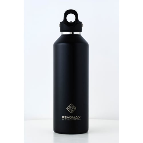 [REVOMAX Official] 32oz 950ml Carbonated Stainless Steel Bottle, Approx. 1 Liter, Keeps Hot Drinks Hot for 18 Hours, Cold for 36 Hours, Vacuum Insulat